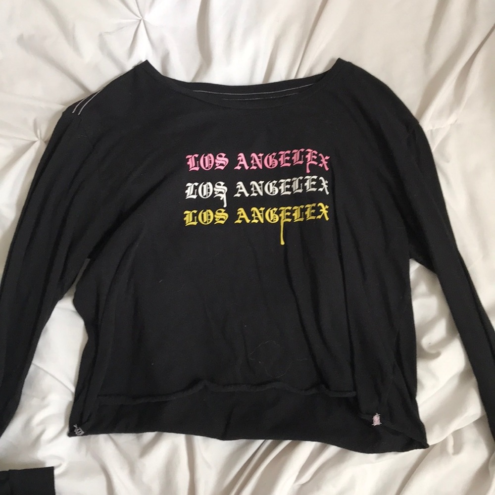 kendall and kylie la black long sleeve top